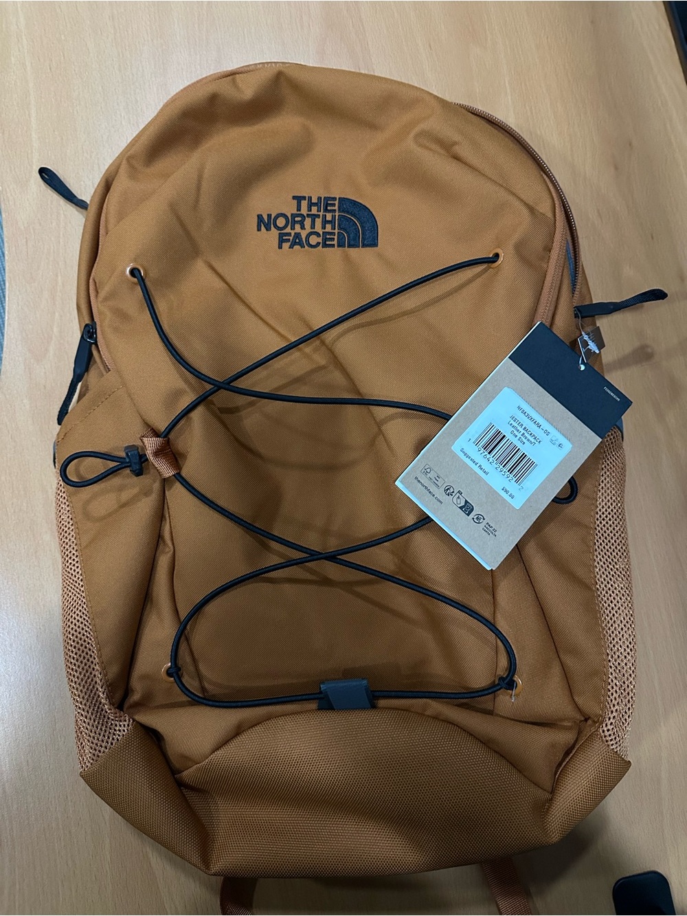 The North Face Backpack in Burnt Orange with Black Accents